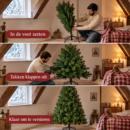 infographic opus55 infographic 3 - Cheqo® Kunstkerstboom 155 cm Ø90 cm zonder Verlichting