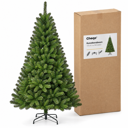 infographic opus55 verpakking - Cheqo® Kunstkerstboom 155 cm Ø90 cm zonder Verlichting