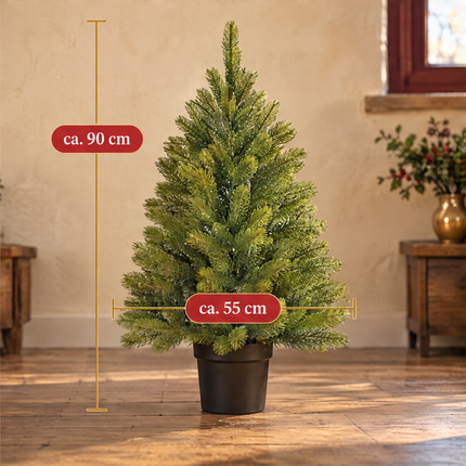 infographic opus55 infographic 5 - Cheqo® Mini Kerstboom 90 cm in Zwarte Pot