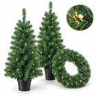 infographic opus55 hoofdafbeelding - Cheqo® Kerstboompjes Set van 2 met Kerstkrans voor Binnen