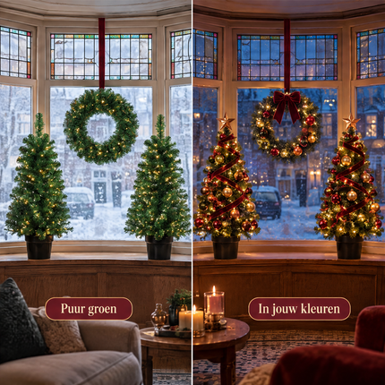 infographic opus55 infographic 5 - Cheqo® Kerstboompjes Set van 2 met Kerstkrans voor Binnen