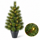 infographic opus55 hoofdafbeelding - Cheqo® Mini Kerstboom 90 cm met Witte Naaldpuntjes en Verlichting Warm Wit