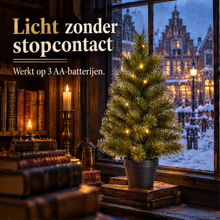 infographic opus55 infographic 1 - Cheqo® Mini Kerstboom 90 cm met Witte Naaldpuntjes en Verlichting Warm Wit