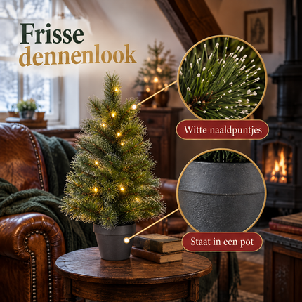 infographic opus55 infographic 3 - Cheqo® Mini Kerstboom 90 cm met Witte Naaldpuntjes en Verlichting Warm Wit