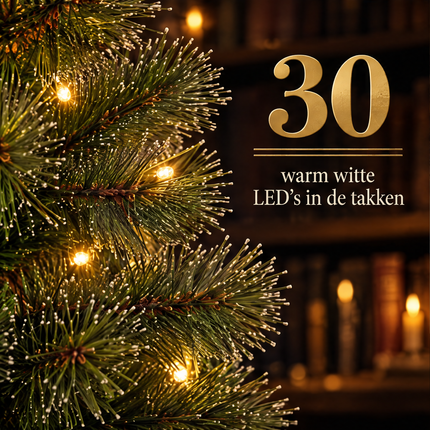 infographic opus55 infographic 4 - Cheqo® Mini Kerstboom 90 cm met Witte Naaldpuntjes en Verlichting Warm Wit