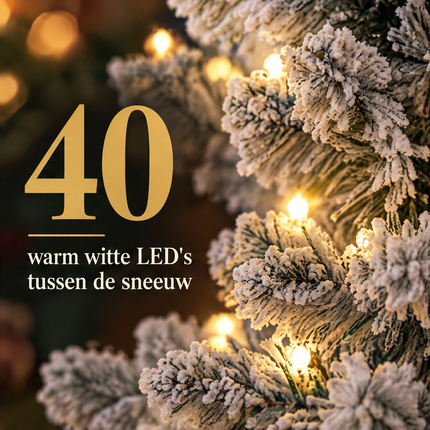infographic opus55 infographic 3 - Cheqo® Mini Kerstboom 90 cm met Sneeuw en Verlichting Warm Wit