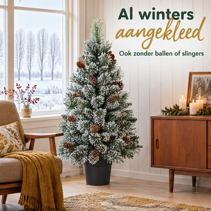 infographic opus55 infographic 1 - Cheqo® Mini Kerstboom 90 cm met Sneeuw zonder Verlichting