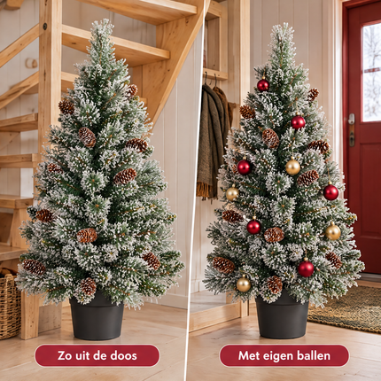 infographic opus55 infographic 3 - Cheqo® Mini Kerstboom 90 cm met Sneeuw zonder Verlichting
