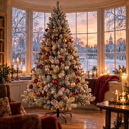 infographic opus55 infographic 6 - Cheqo® Kunstkerstboom 180 cm met Sneeuw zonder Verlichting