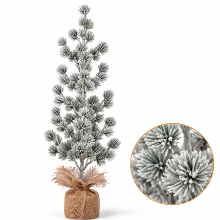 infographic opus55 hoofdafbeelding - Cheqo® Mini Kerstboom 55 cm met Sneeuw