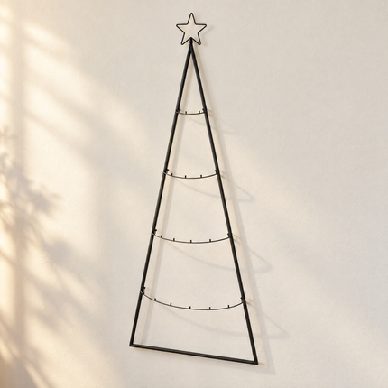 infographic opus55 hoofdafbeelding - Cheqo® Wandkerstboom Zwart met Ster