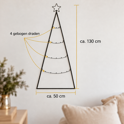 infographic opus55 infographic 5 - Cheqo® Wandkerstboom Zwart met Ster