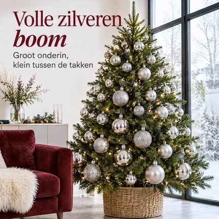 infographic opus55 infographic 1 - Cheqo® Kerstballen Set van 46 Zilver