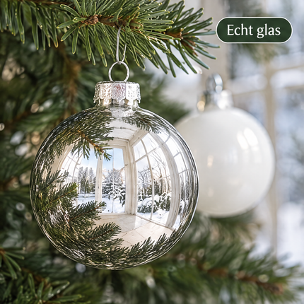 infographic opus55 infographic 2 - Cheqo® Kerstballen Set van 42 Wit en Zilver