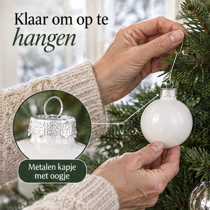infographic opus55 infographic 5 - Cheqo® Kerstballen Set van 42 Wit en Zilver