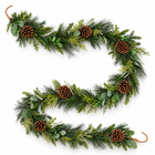 infographic opus55 hoofdafbeelding - Cheqo® Kerstslinger 180 cm met Dennenappels en Eucalyptusblad