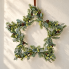 infographic opus55 hoofdafbeelding - Cheqo® Kerstkrans 60 cm Ster met Dennenappels en Eucalyptus