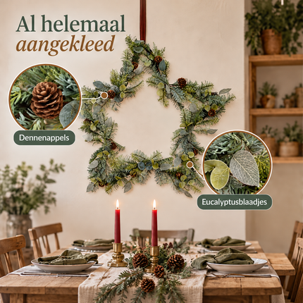 infographic opus55 infographic 2 - Cheqo® Kerstkrans 60 cm Ster met Dennenappels en Eucalyptus