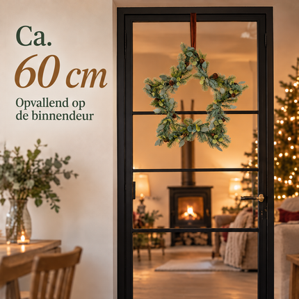 infographic opus55 infographic 3 - Cheqo® Kerstkrans 60 cm Ster met Dennenappels en Eucalyptus