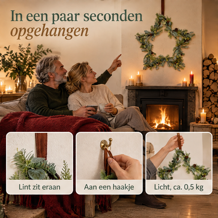 infographic opus55 infographic 5 - Cheqo® Kerstkrans 60 cm Ster met Dennenappels en Eucalyptus