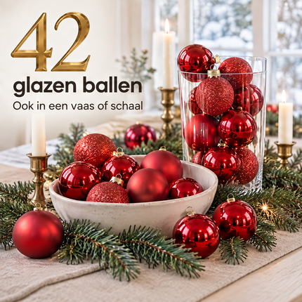 infographic opus55 infographic 6 - Cheqo® Kerstballen Set van 42 Rood