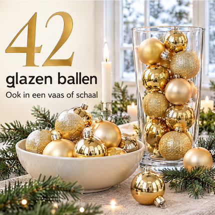 infographic opus55 infographic 6 - Cheqo® Kerstballen Set van 42 Goud