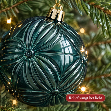 infographic opus55 infographic 3 - Cheqo® Kerstballen Set van 9 Groen