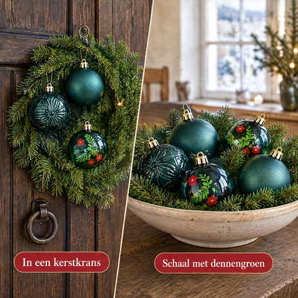 infographic opus55 infographic 6 - Cheqo® Kerstballen Set van 9 Groen