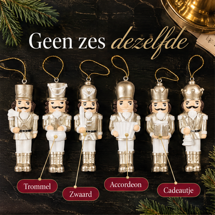 infographic opus55 infographic 2 - Cheqo® Notenkrakers Set van 6 Goud en Wit