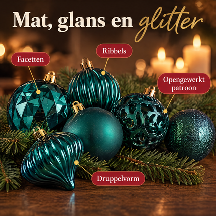infographic opus55 infographic 4 - Cheqo® Kerstballen Set van 60 Donkergroen