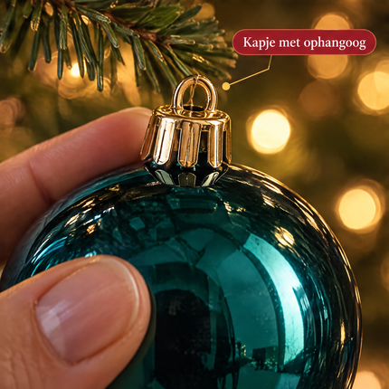 infographic opus55 infographic 5 - Cheqo® Kerstballen Set van 60 Donkergroen