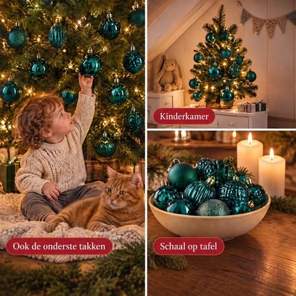 infographic opus55 infographic 6 - Cheqo® Kerstballen Set van 60 Donkergroen