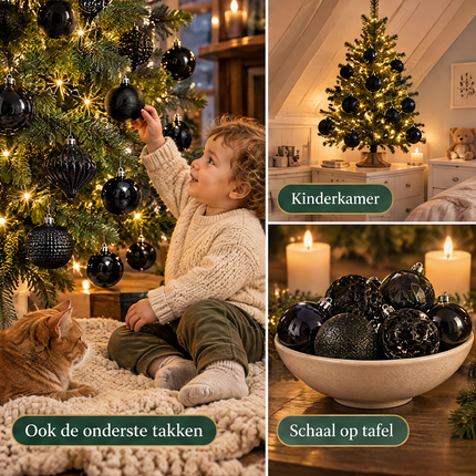 infographic opus55 infographic 6 - Cheqo® Kerstballen Set van 60 Zwart