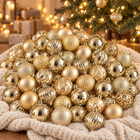 infographic opus55 hoofdafbeelding - Cheqo® Kerstballen Set van 60 Champagne