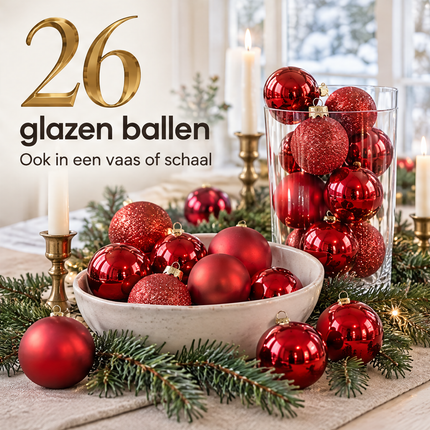 infographic opus55 infographic 6 - Cheqo® Kerstballen Set van 26 Rood