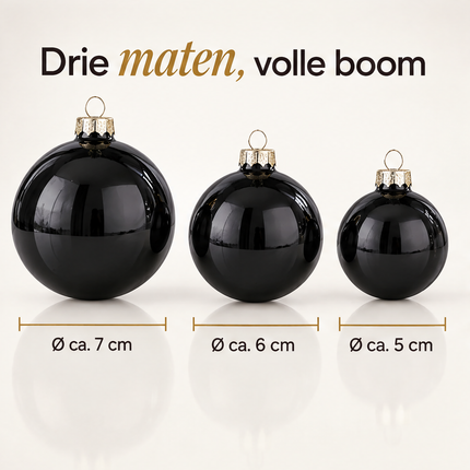 infographic opus55 infographic 4 - Cheqo® Kerstballen Set van 26 Zwart