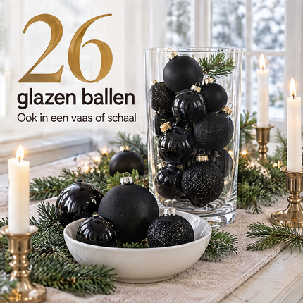 infographic opus55 infographic 6 - Cheqo® Kerstballen Set van 26 Zwart