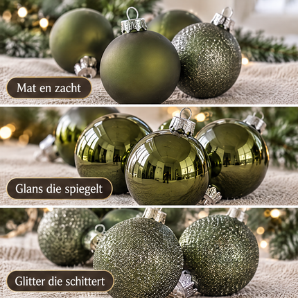 infographic opus55 infographic 3 - Cheqo® Kerstballen Set van 26 Groen
