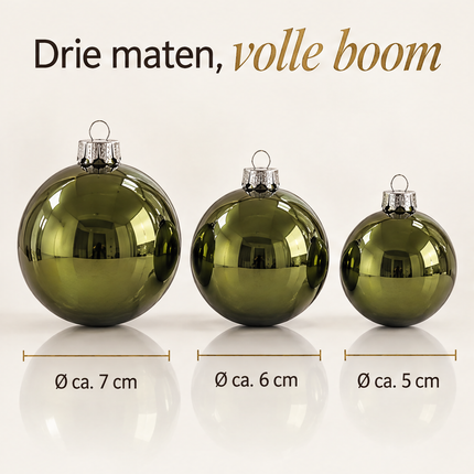 infographic opus55 infographic 4 - Cheqo® Kerstballen Set van 26 Groen