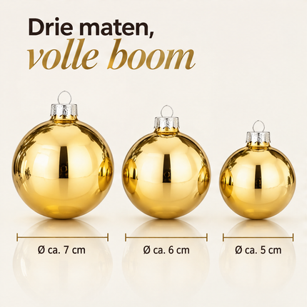 infographic opus55 infographic 4 - Cheqo® Kerstballen Set van 26 Goud