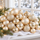 infographic opus55 hoofdafbeelding - Cheqo® Kerstballen Set van 26 Champagne
