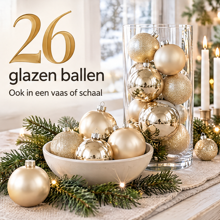 infographic opus55 infographic 6 - Cheqo® Kerstballen Set van 26 Champagne