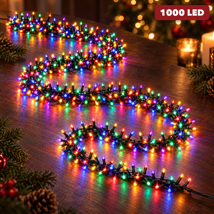 infographic opus55 hoofdafbeelding - Cheqo® Kerstboomverlichting 20 Meter met 1000 LED Meerkleurig