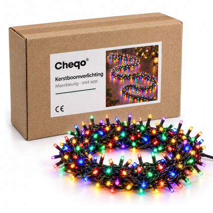 infographic opus55 verpakking - Cheqo® Kerstboomverlichting 20 Meter met 1000 LED Meerkleurig