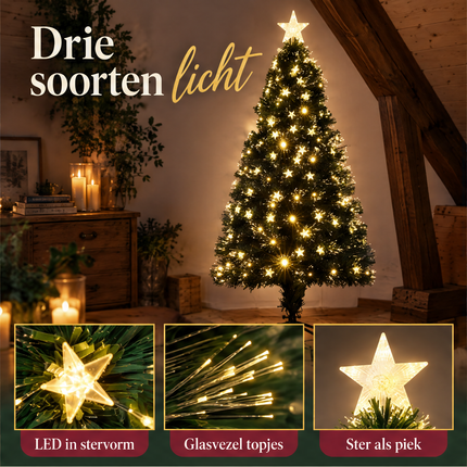 infographic opus55 infographic 2 - Cheqo® Kunstkerstboom 150 cm met Verlichting Warm Wit