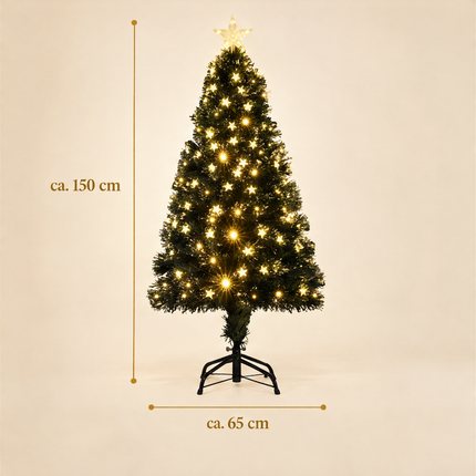 infographic opus55 infographic 5 - Cheqo® Kunstkerstboom 150 cm met Verlichting Warm Wit
