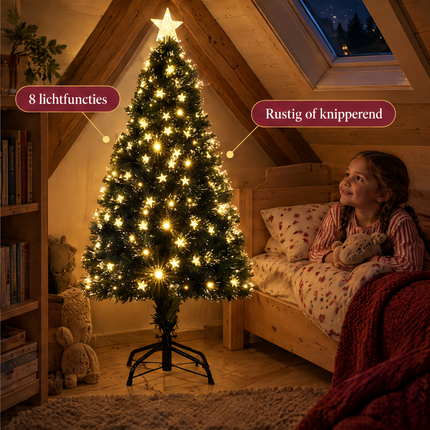 infographic opus55 infographic 6 - Cheqo® Kunstkerstboom 150 cm met Verlichting Warm Wit