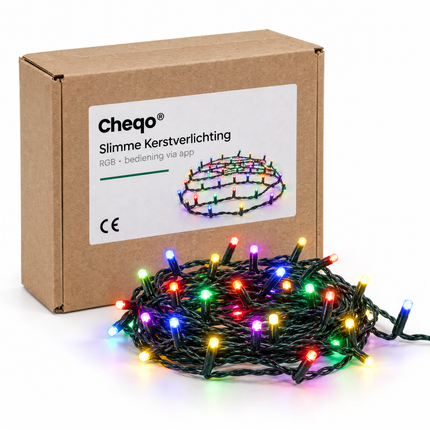 infographic opus55 verpakking - Cheqo® Kerstboomverlichting 20 Meter met 200 RGB LED