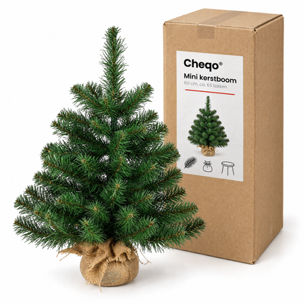 infographic opus55 verpakking - Cheqo® Mini Kerstboom 60 cm zonder Verlichting