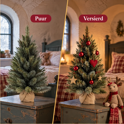 infographic opus55 infographic 3 - Cheqo® Mini Kerstboom 60 cm met Witte Naaldpuntjes zonder Verlichting